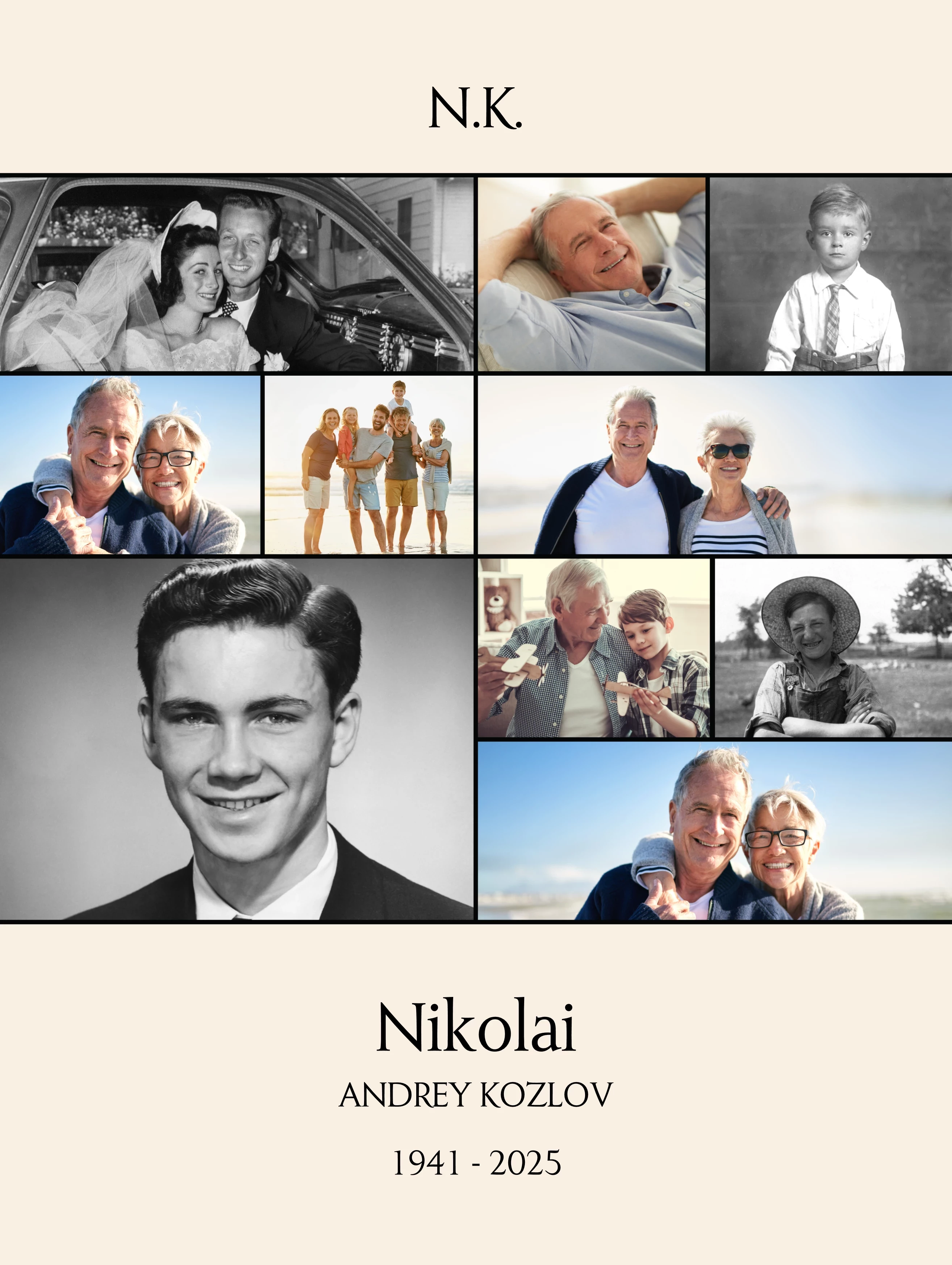 Monogram Collage Memorial