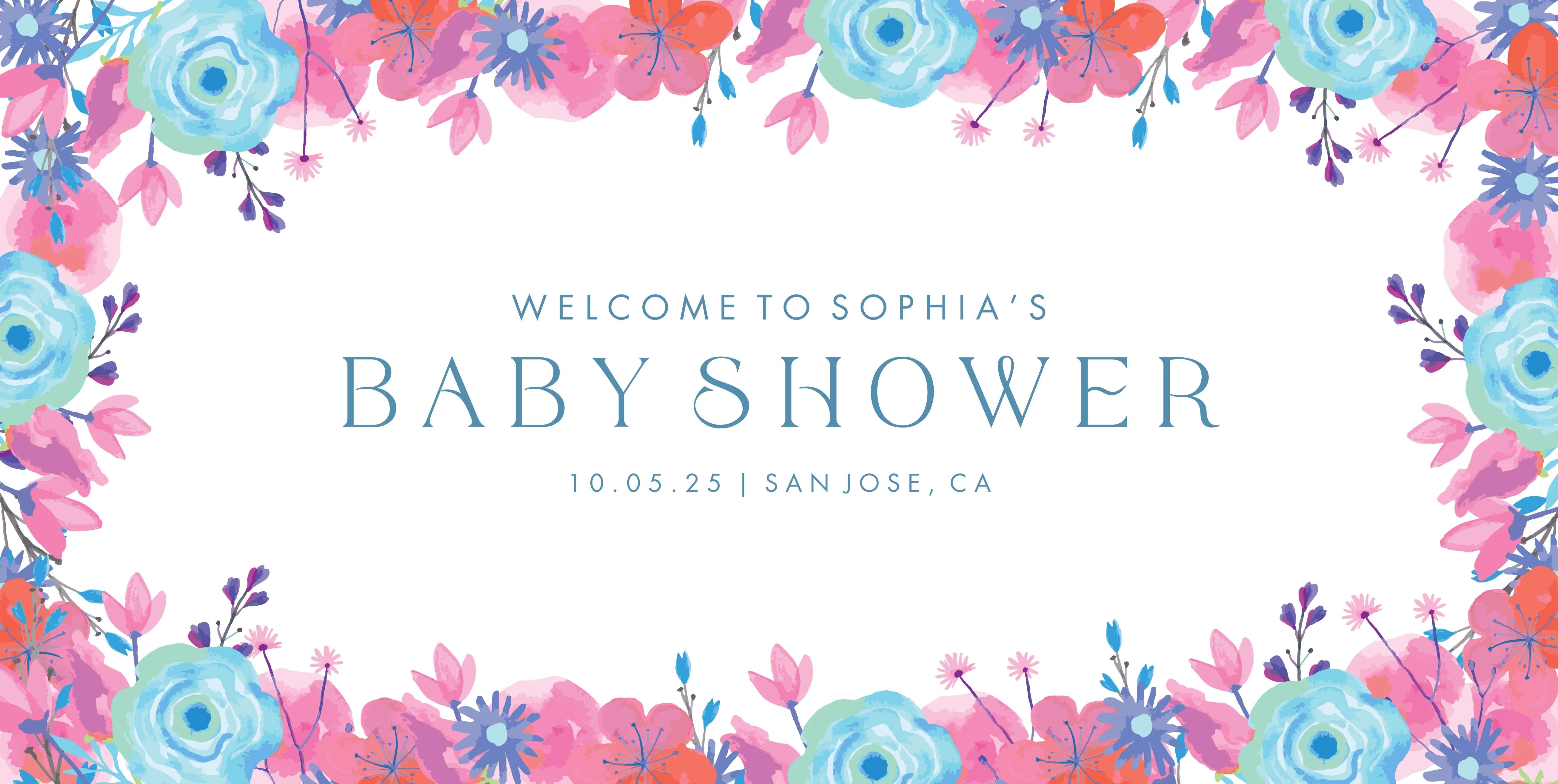 Floral Frame Baby Shower