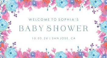 Floral Frame Baby Shower