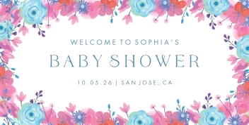 Floral Frame Baby Shower