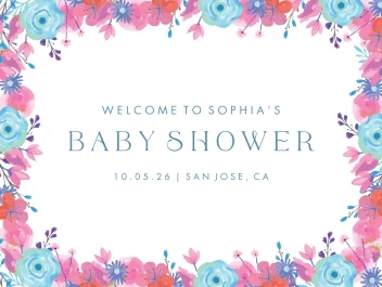 Floral Frame Baby Shower
