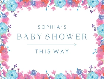 Floral Frame Baby Shower