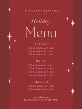 Holiday Menu