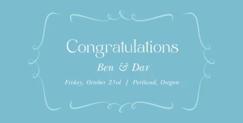 Teal Wedding Invite