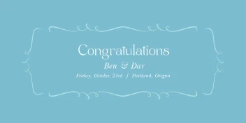 Teal Wedding Invite