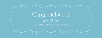 Teal Wedding Invite
