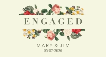 Vintage Flowers Engagement