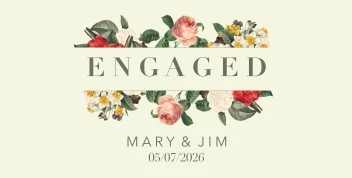 Vintage Flowers Engagement