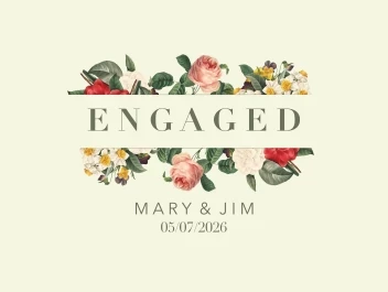 Vintage Flowers Engagement