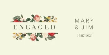 Vintage Flowers Engagement