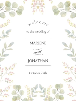 Welcome Wedding Foliage