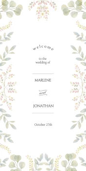 Welcome Wedding Foliage
