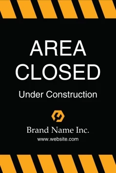 Construction Stripes Signage