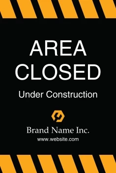 Construction Stripes Signage