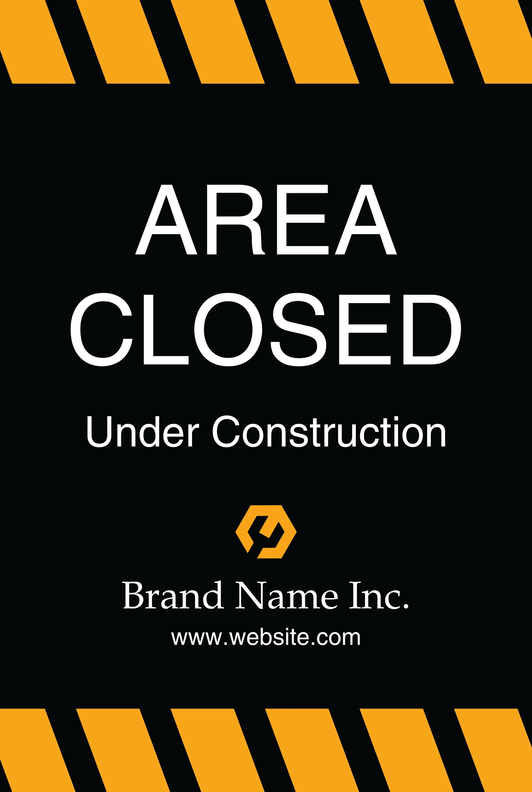 Construction Stripes Signage