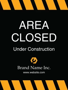 Construction Stripes Signage