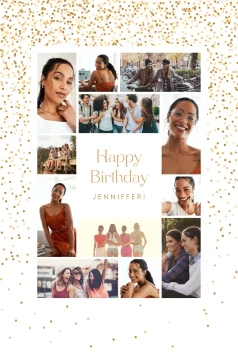 Happy Birthday Confetti Collage