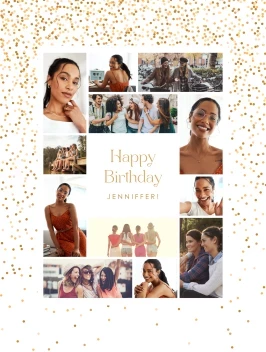 Happy Birthday Confetti Collage