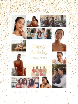 Happy Birthday Confetti Collage