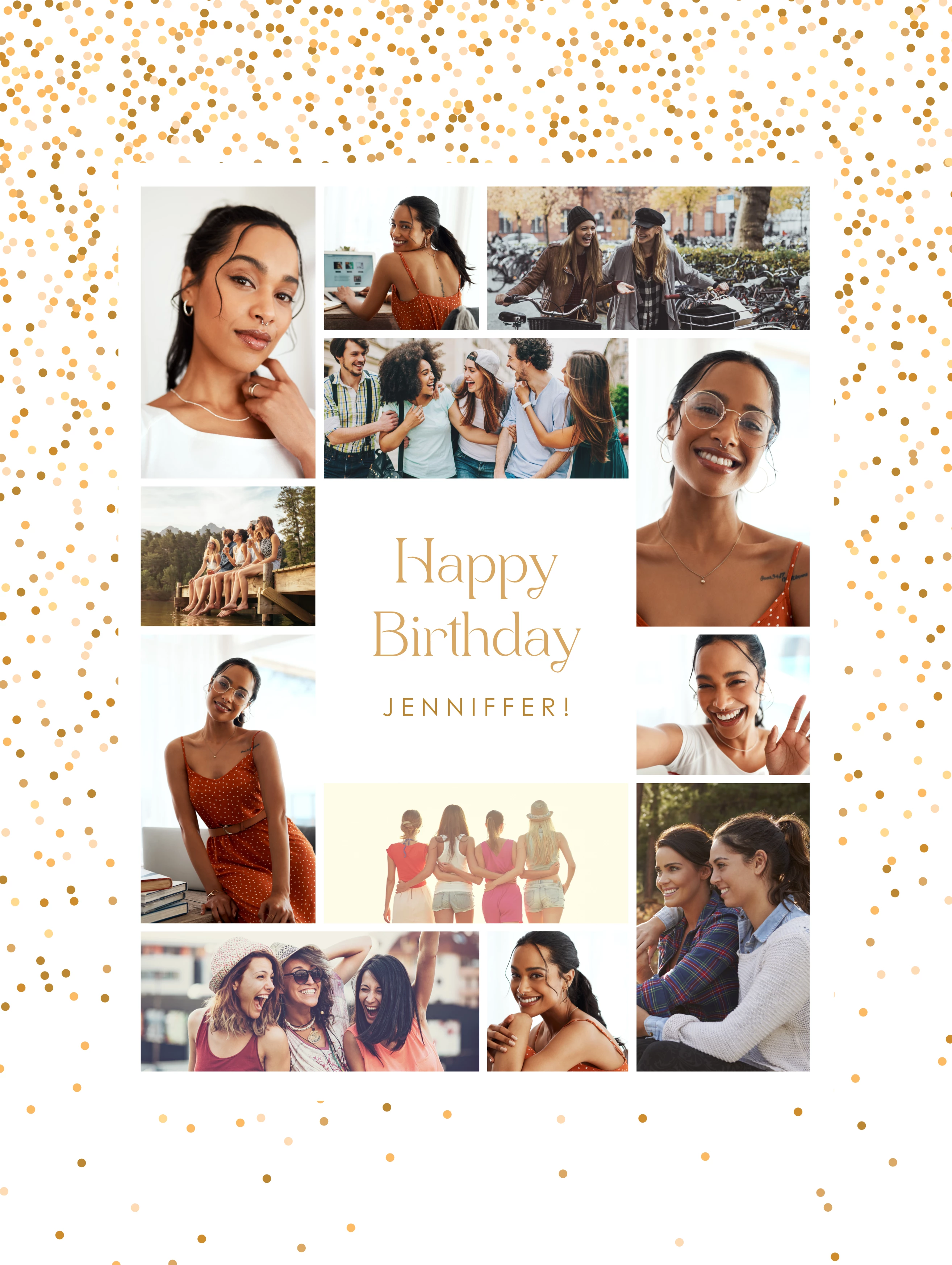 Happy Birthday Confetti Collage
