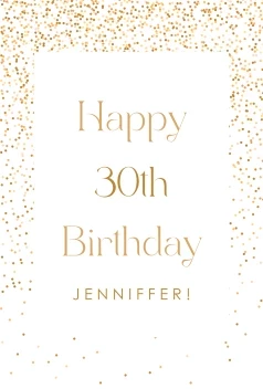 Happy Birthday Confetti Message