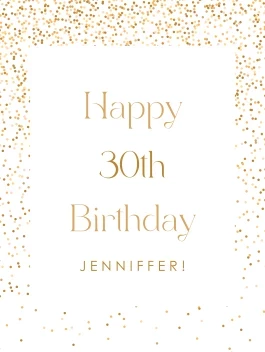 Happy Birthday Confetti Message