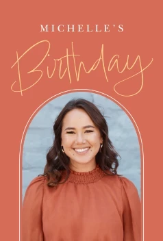 Modern Birthday Arch Message