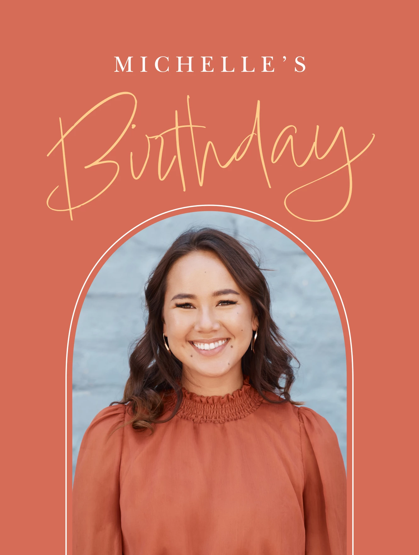 Modern Birthday Arch Message