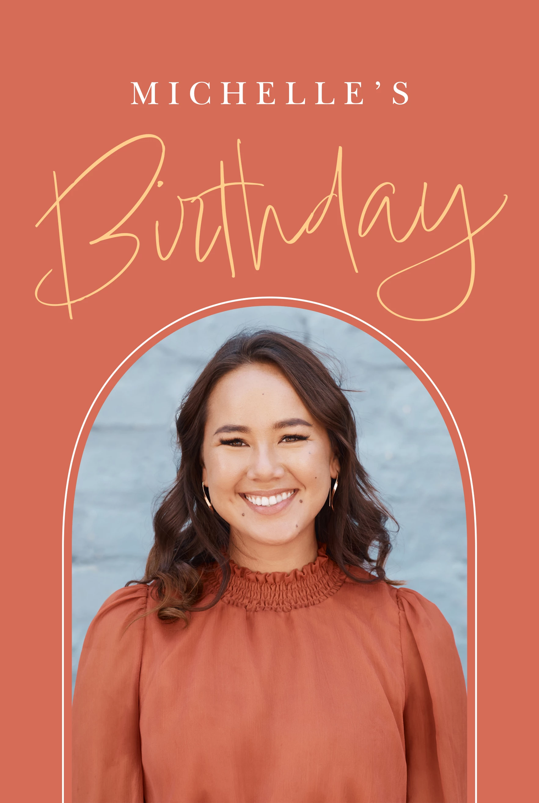 Modern Birthday Arch Message