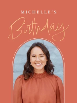 Modern Birthday Arch Message