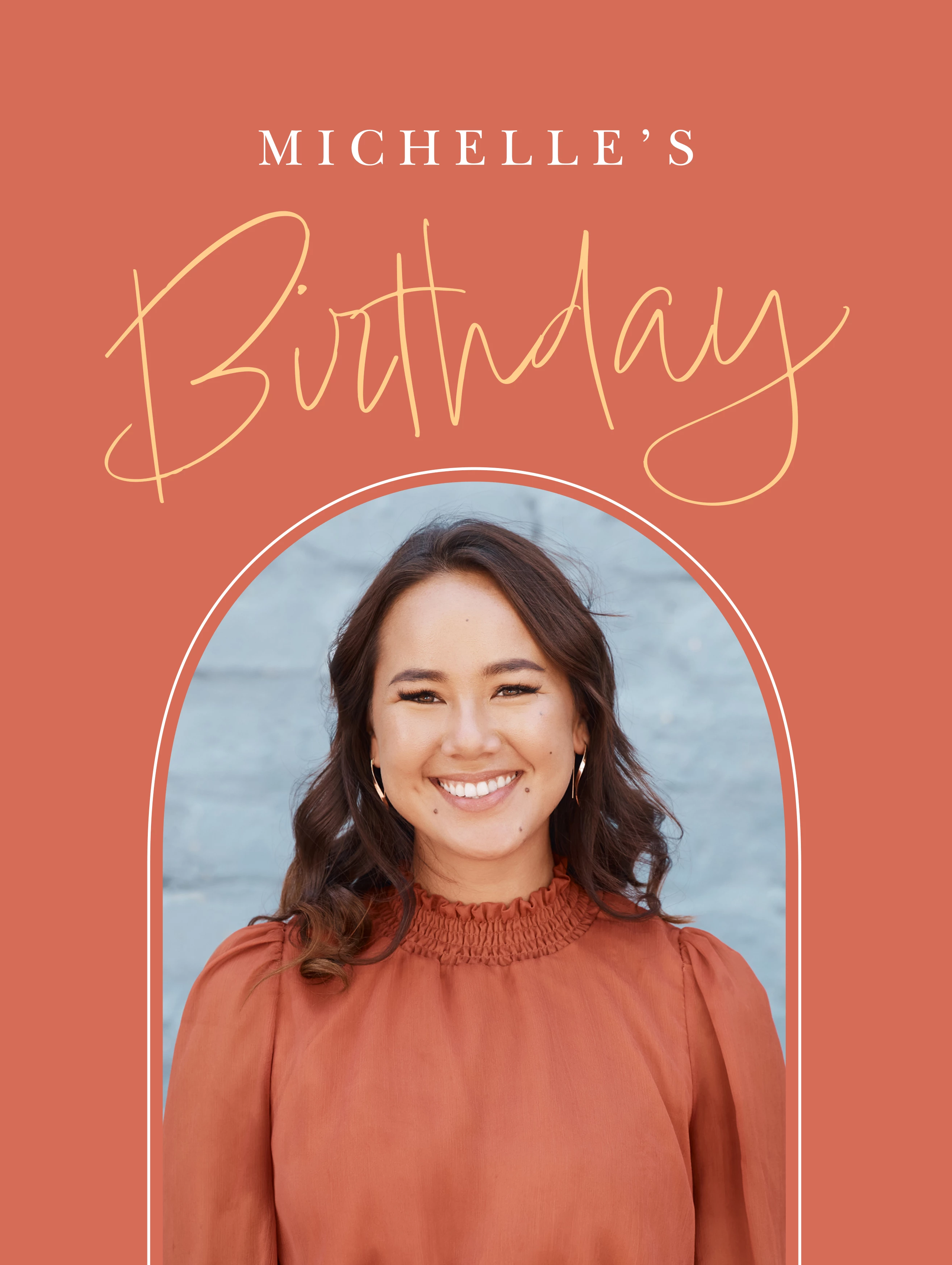 Modern Birthday Arch Message