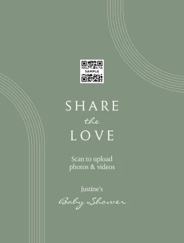 Modern Lines Baby Photo QR