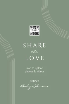 Modern Lines Baby Photo QR