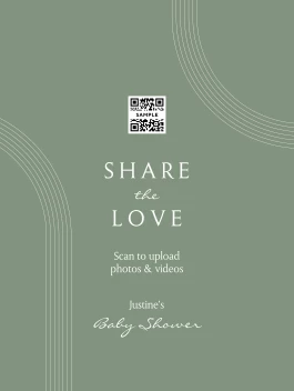 Modern Lines Baby Photo QR