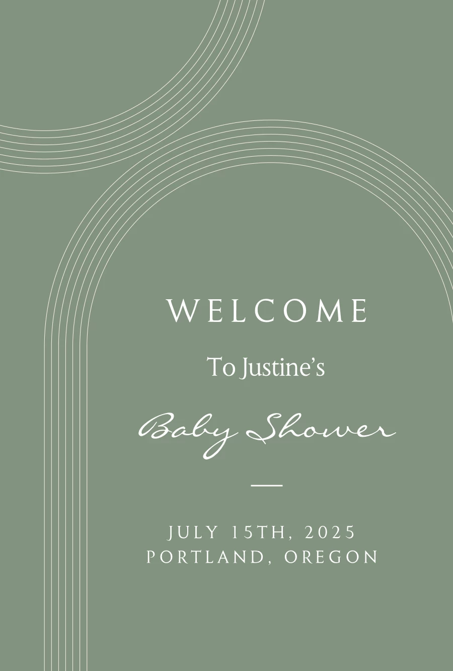 Modern Lines Baby Welcome