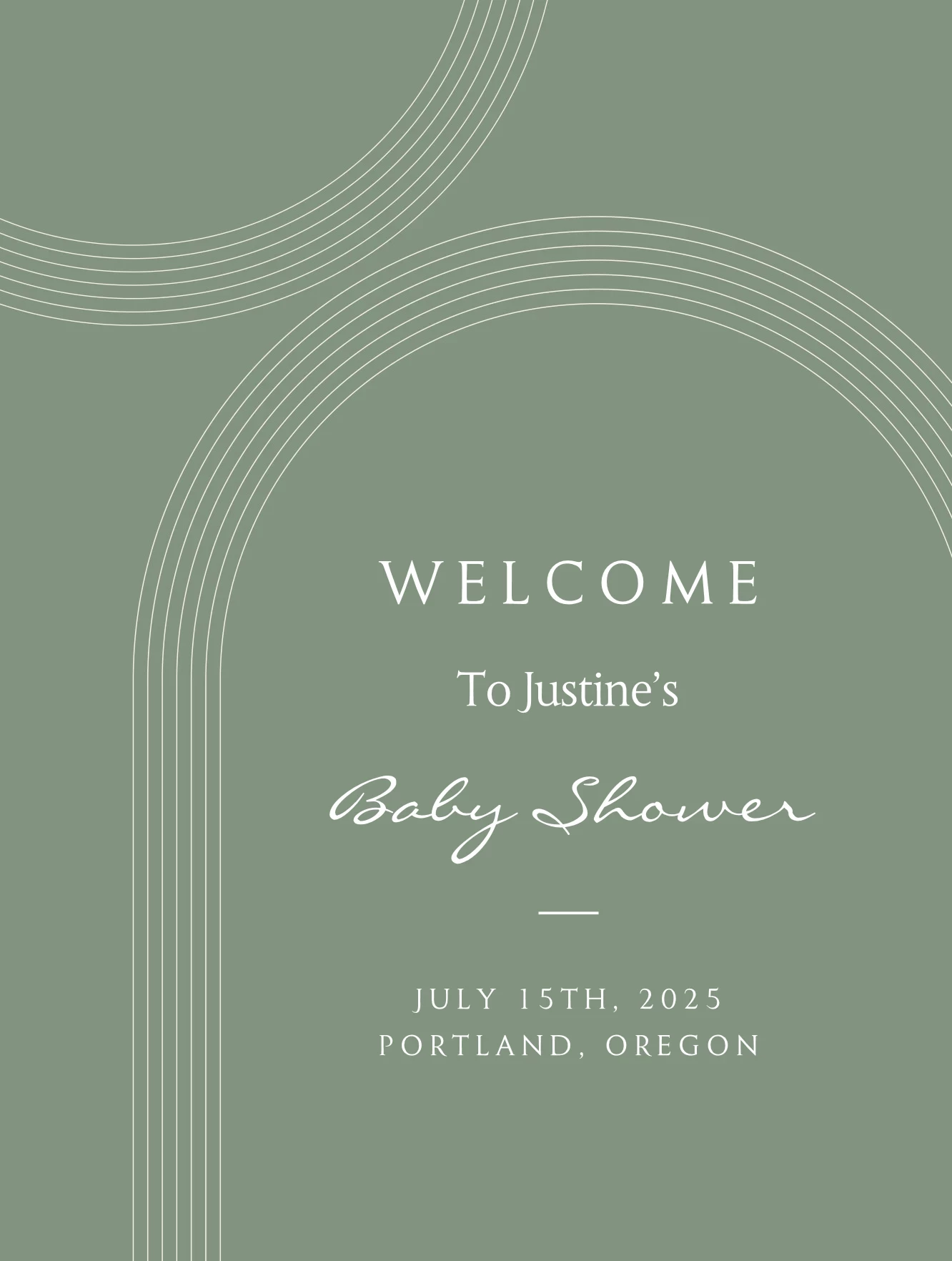 Modern Lines Baby Welcome