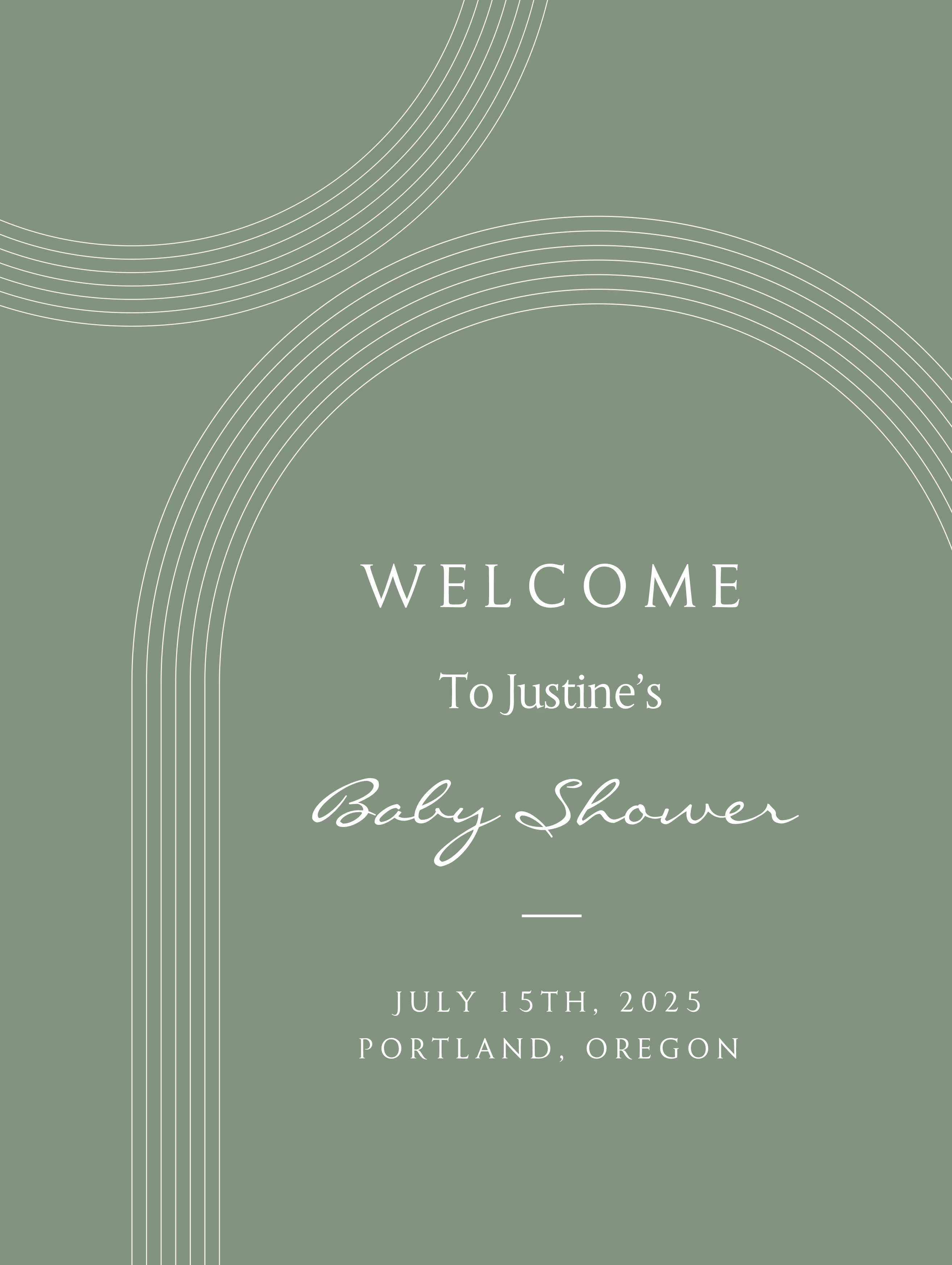 Modern Lines Baby Welcome