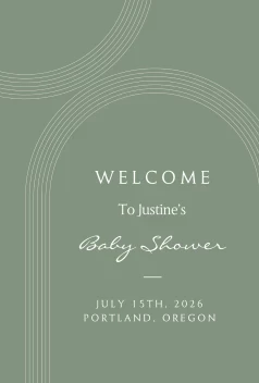 Modern Lines Baby Welcome