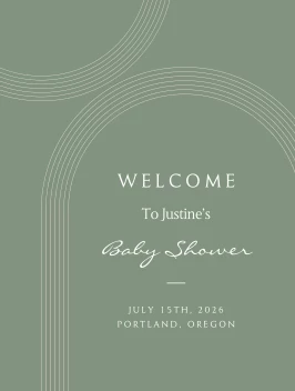 Modern Lines Baby Welcome