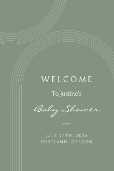 Modern Lines Baby Welcome