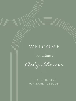 Modern Lines Baby Welcome