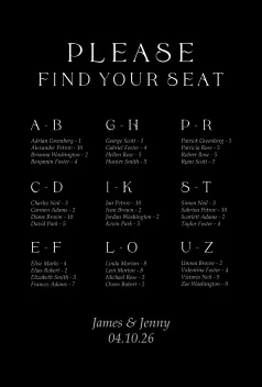 Chic Love And Thanks Seating