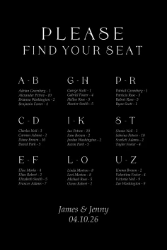 Chic Love And Thanks Seating