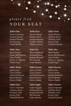 Fairy Lights Seating Chart