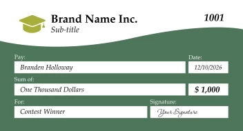 Colorful Winner Check