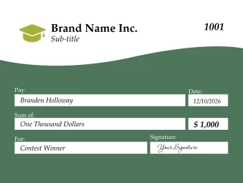 Colorful Winner Check