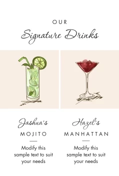 Modern Script Bar Menu