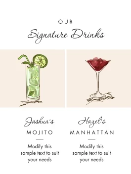 Modern Script Bar Menu