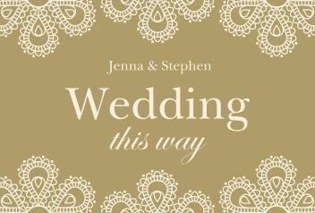 Classic Pattern Wedding Yard Signs