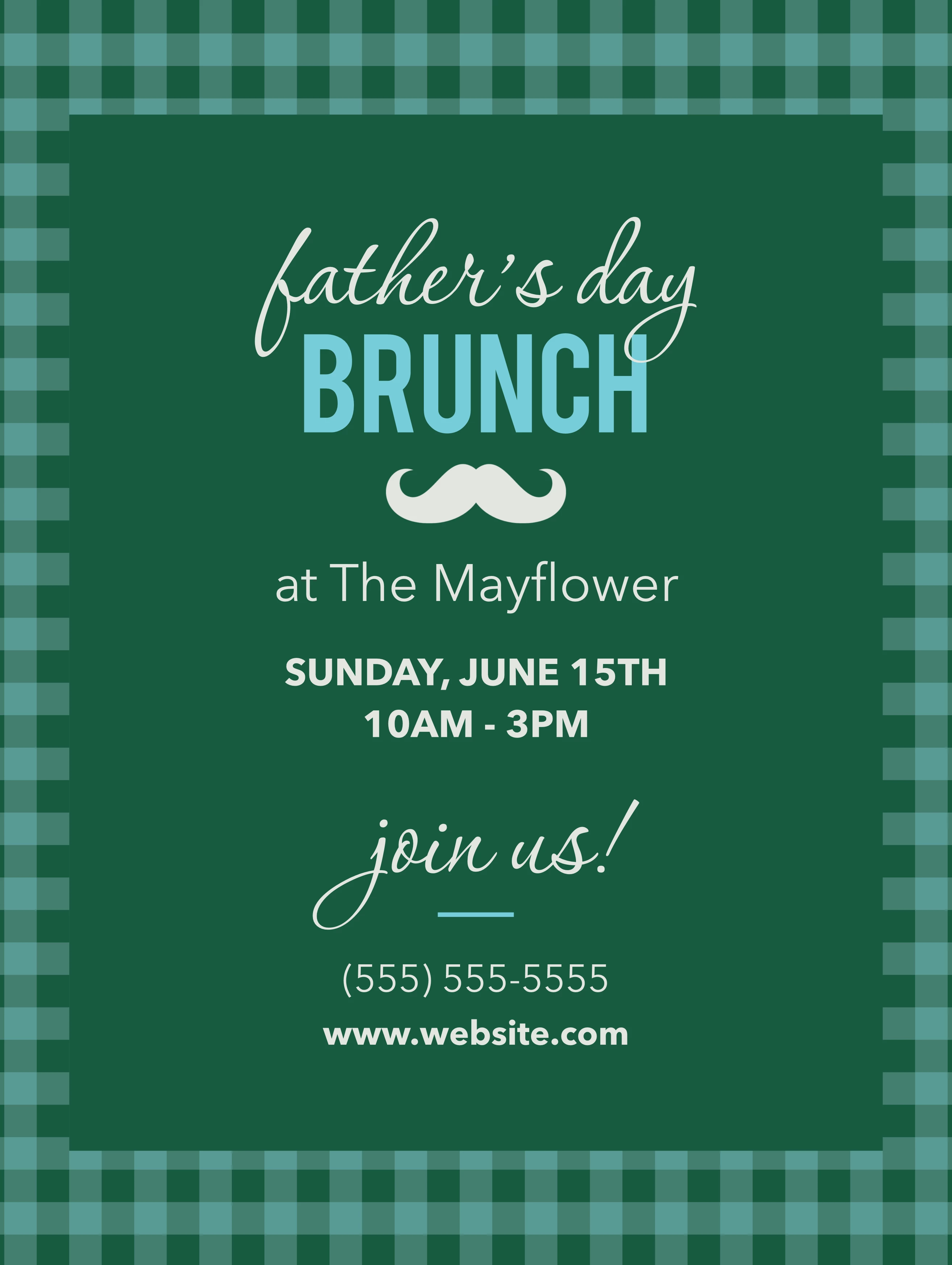 Father's Day Brunch Gingham